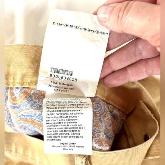 BUGATTI yellow jeans panted size large cropped - Picture 6 of 10